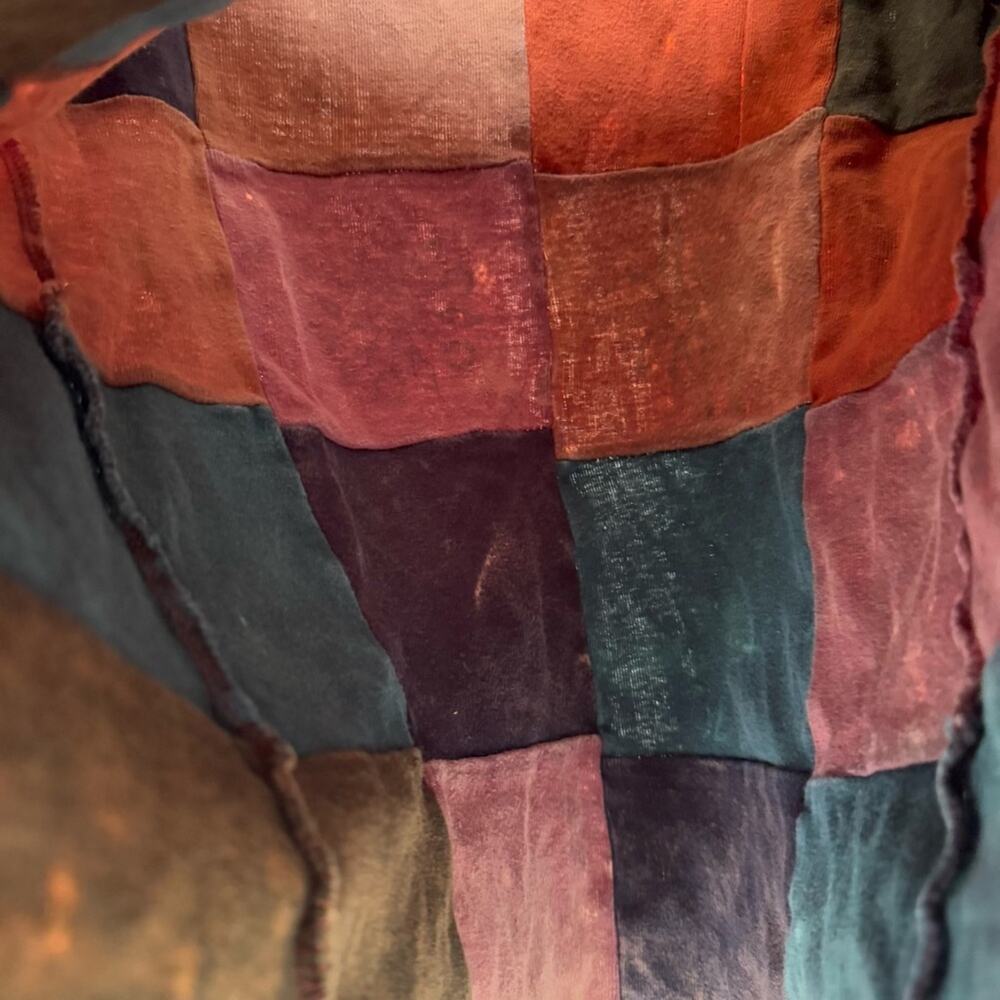 Y2k Boho Hippie Nepal Block Print Rib Patch-Work … - image 3